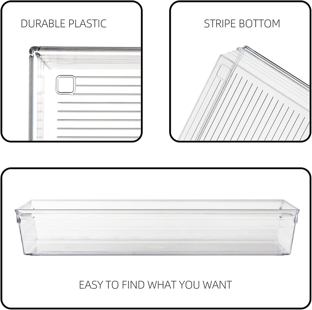 Clear Plastic Drawer Organizer Tray 