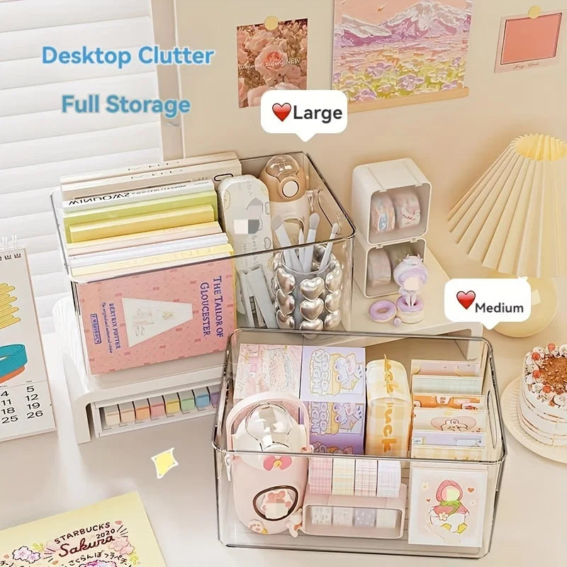 Stackable Clear Plastic Storage Bins
