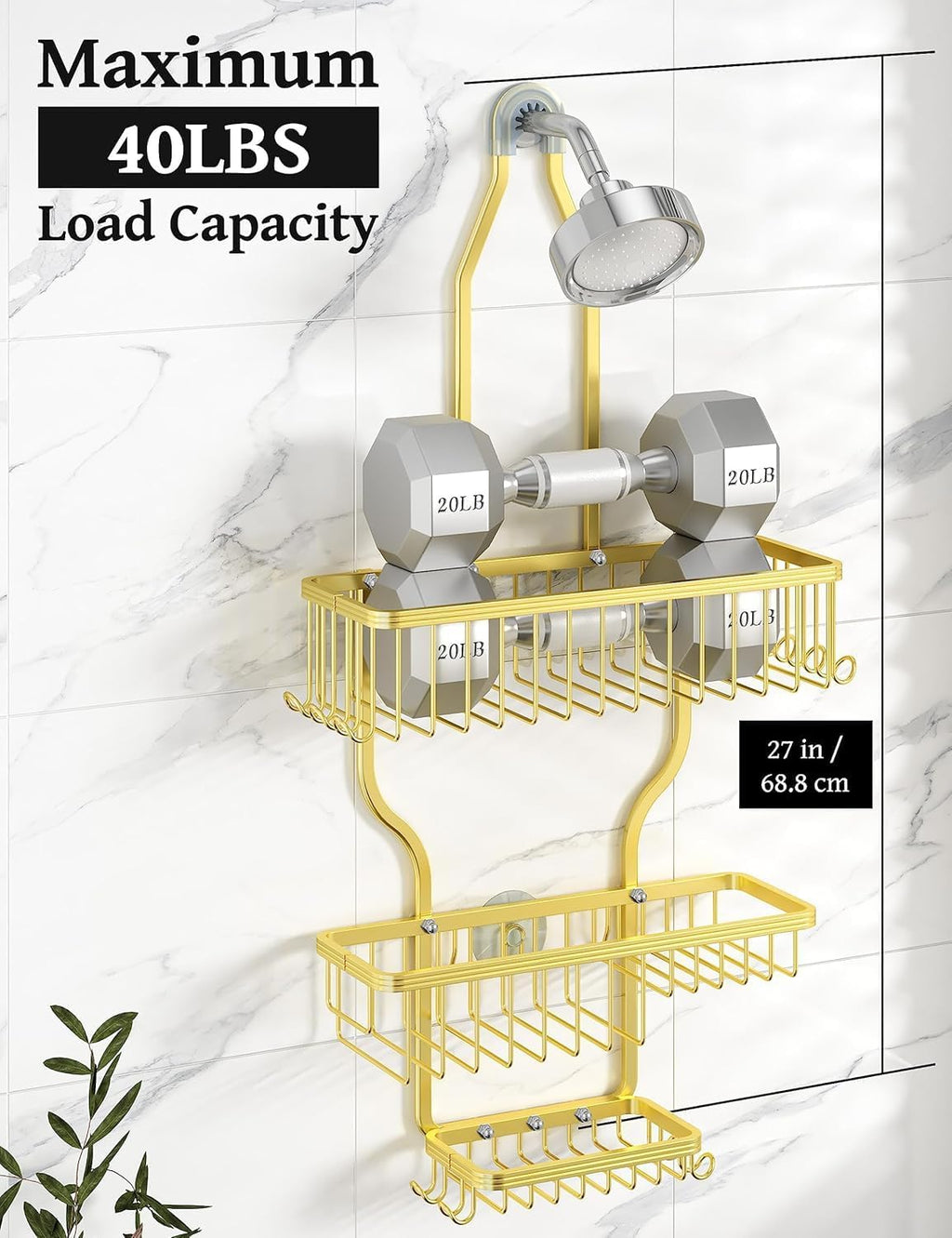 Never Rust Shower Caddy Hanging
