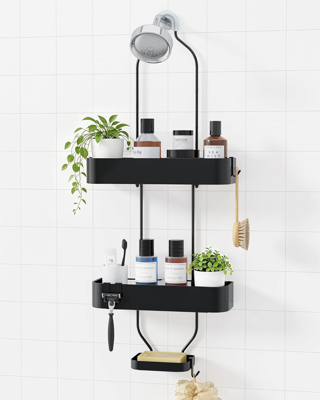 Black Hanging Shower Caddy