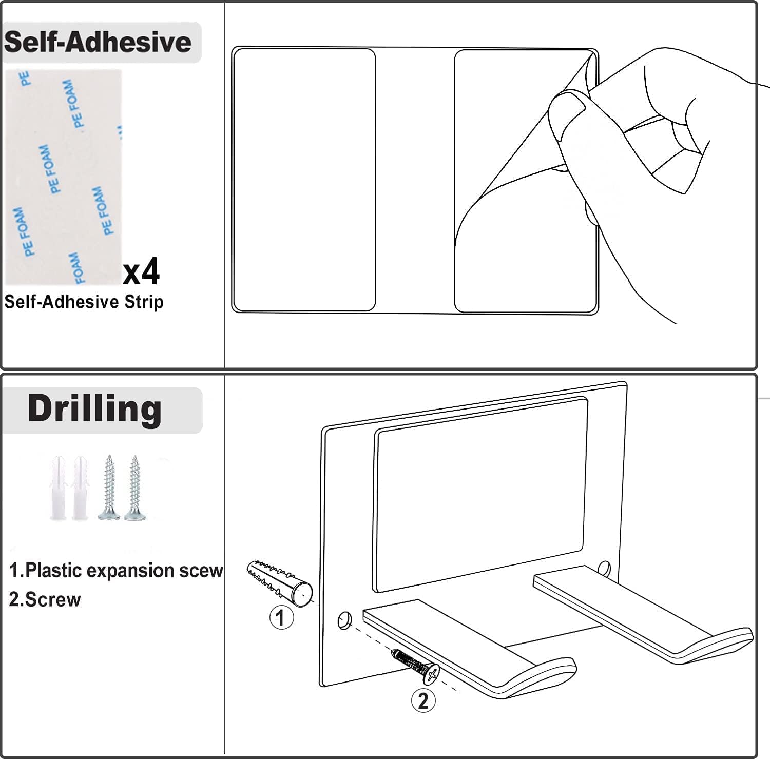 Self Adhesive Hair Dryer Holder 