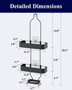 Black Hanging Shower Caddy
