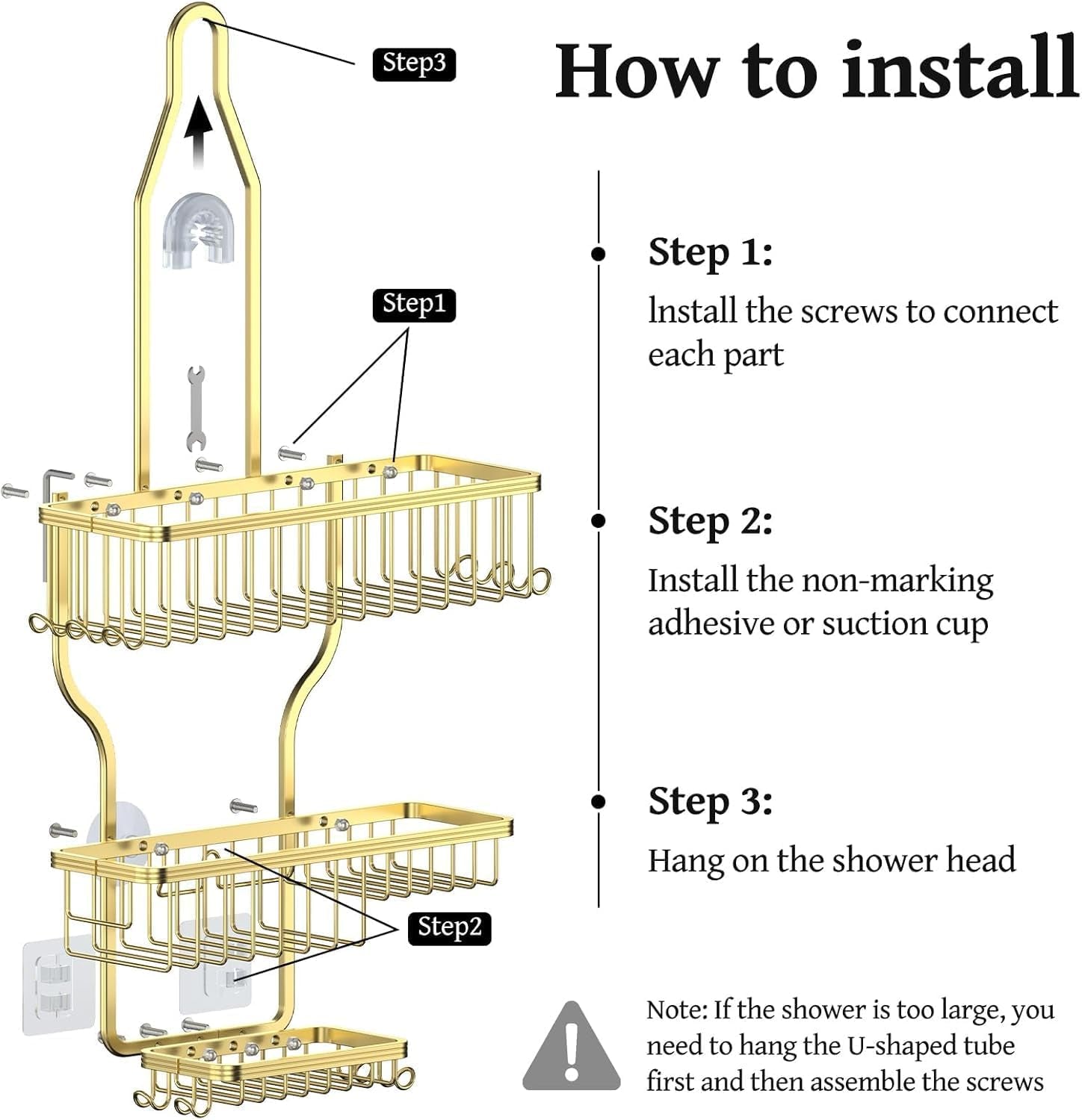Never Rust Shower Caddy Hanging