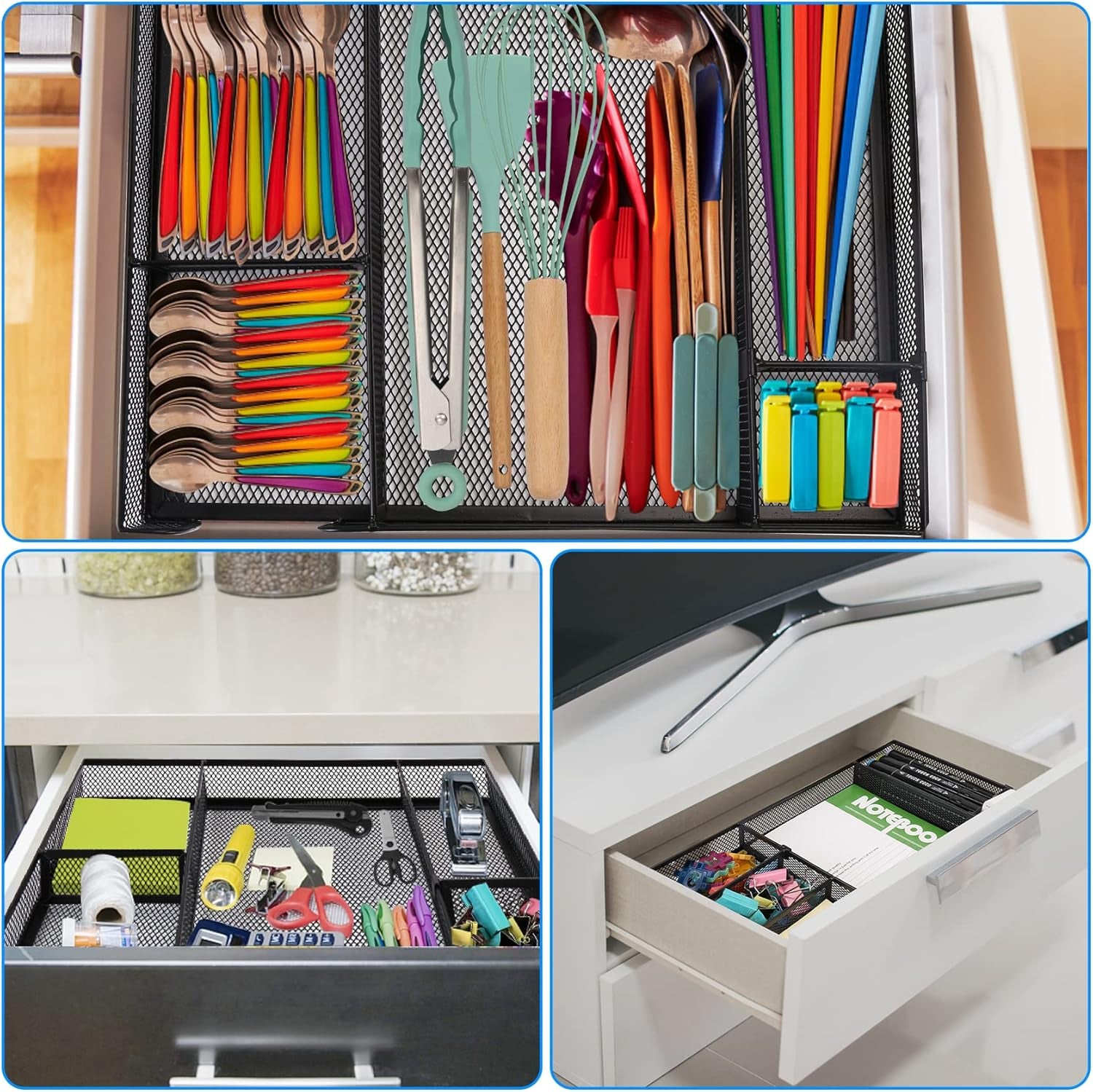 Adjustable Mesh Drawer Organizer