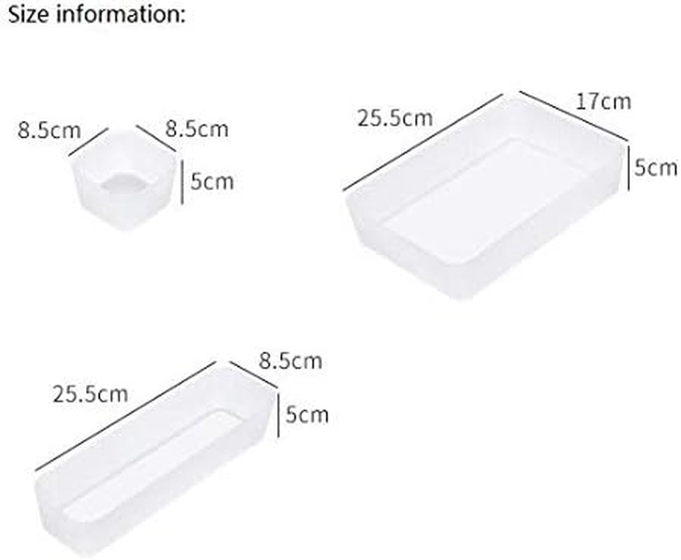 Clear Drawer Organizer Set