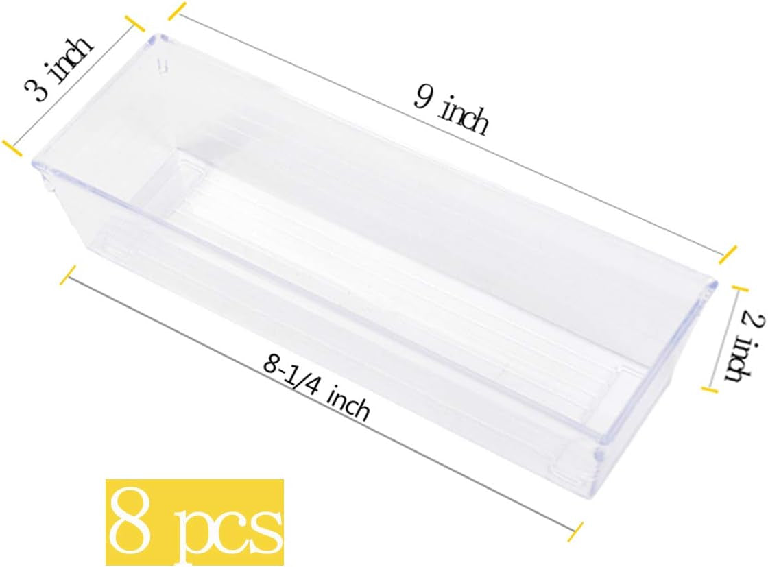 Clear Plastic Drawer Organizer Tray 