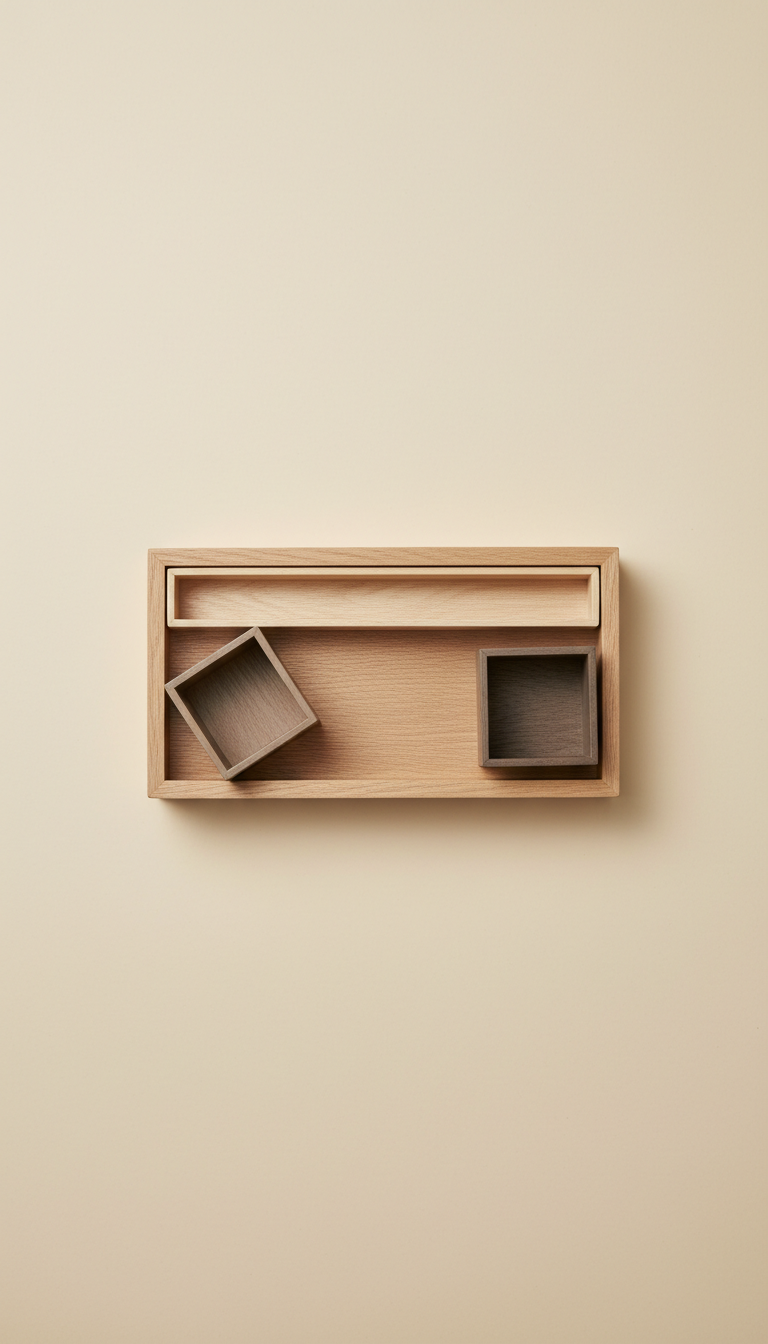 Natural Wood Desk Drawer Insert